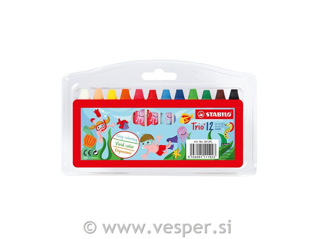 STABILO Oljni Pasteli TRIO 2612 1/12