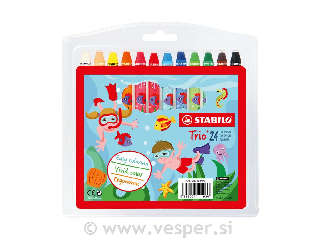 STABILO Oljni Pasteli TRIO 2624 1/24