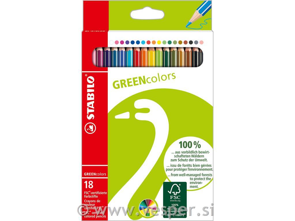 STABILO Barvice GREENcolors 1/18