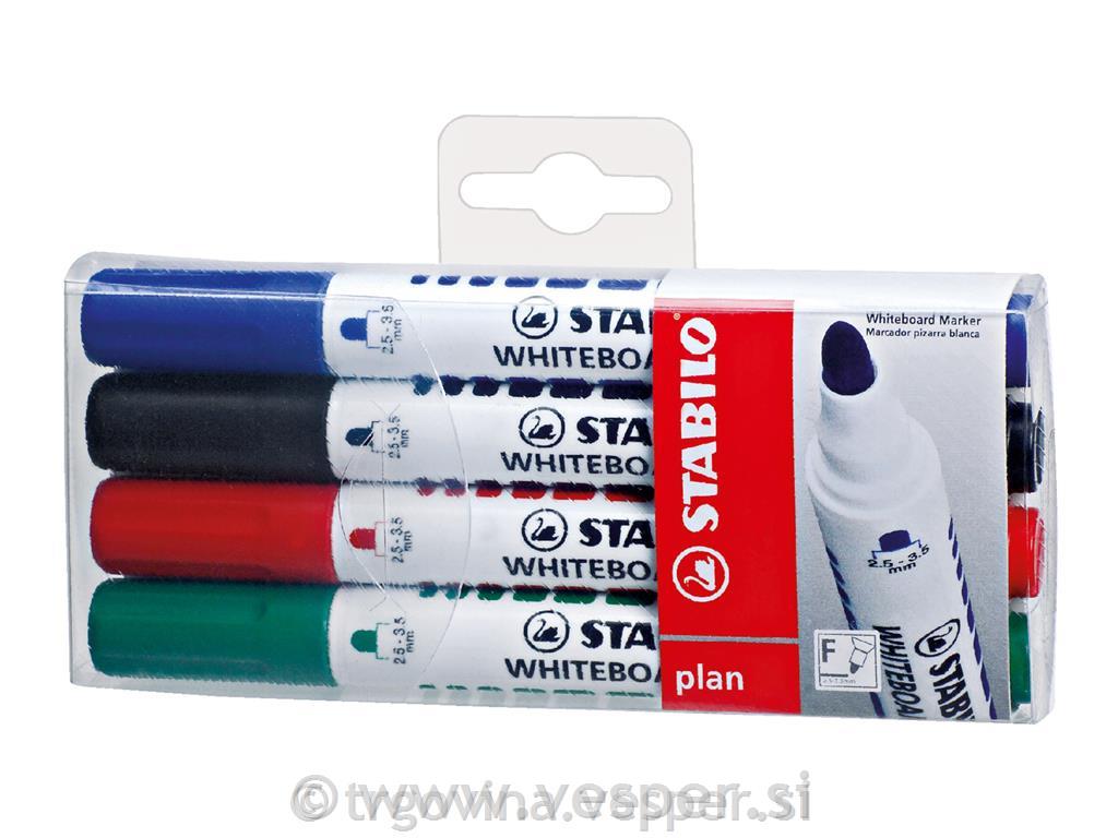 STABILO FLOM. WHITEBOARD 641 SET 1/4