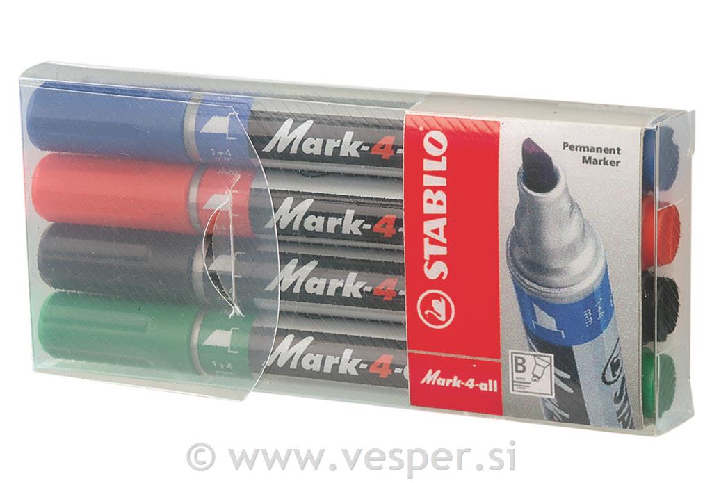 STABILO FLOM. MARK-4-ALL 653 SET 1/4