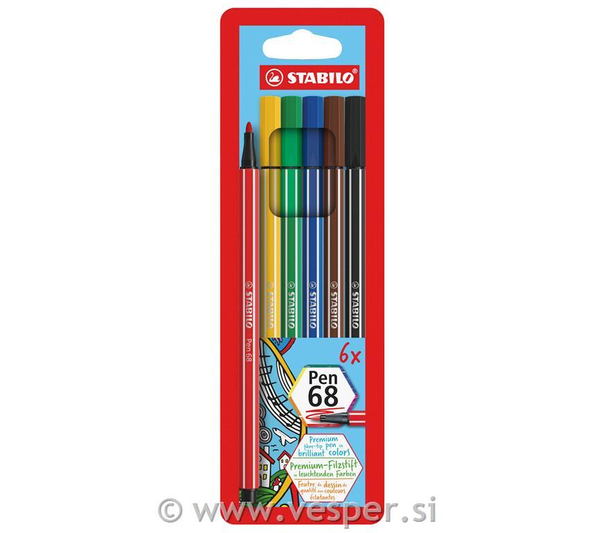 STABILO FLOM. 1,0 PEN 68 SET 1/6