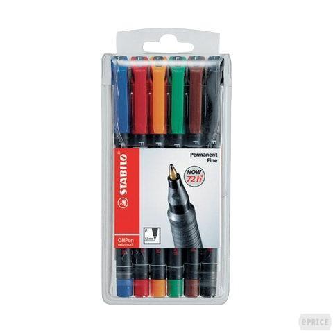 STABILO OHP FLOM.PERMANENT 842 SET 1/6*F