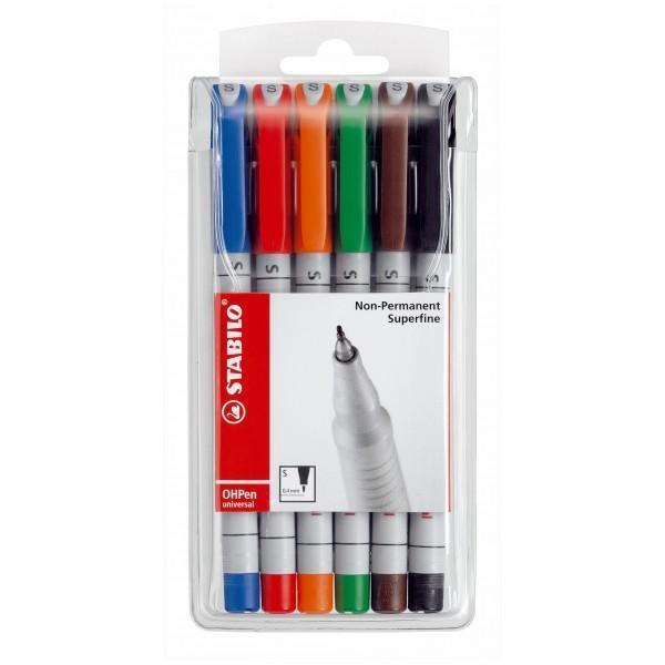 STABILO OHP FLOM.VODOTOPEN 851 SET 1/6