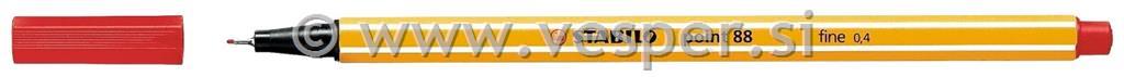 STABILO FLOM. 0,4 POINT 88/40 RDEČA