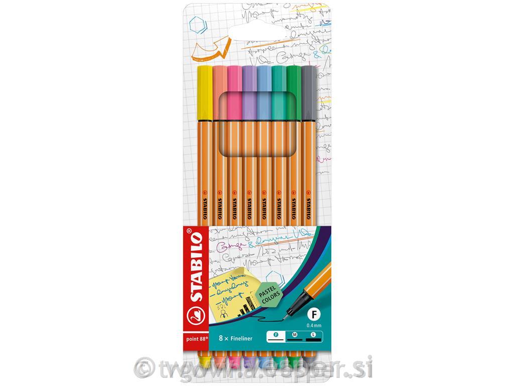 STABILO POINT 88 PASTEL 1/8 MIX