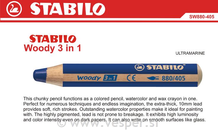 STABILO BARVICA WOODY 880/405 ULTRAMARIN