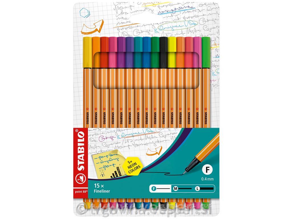 STABILO POINT 88 1/15 10+5 NEON GRATIS