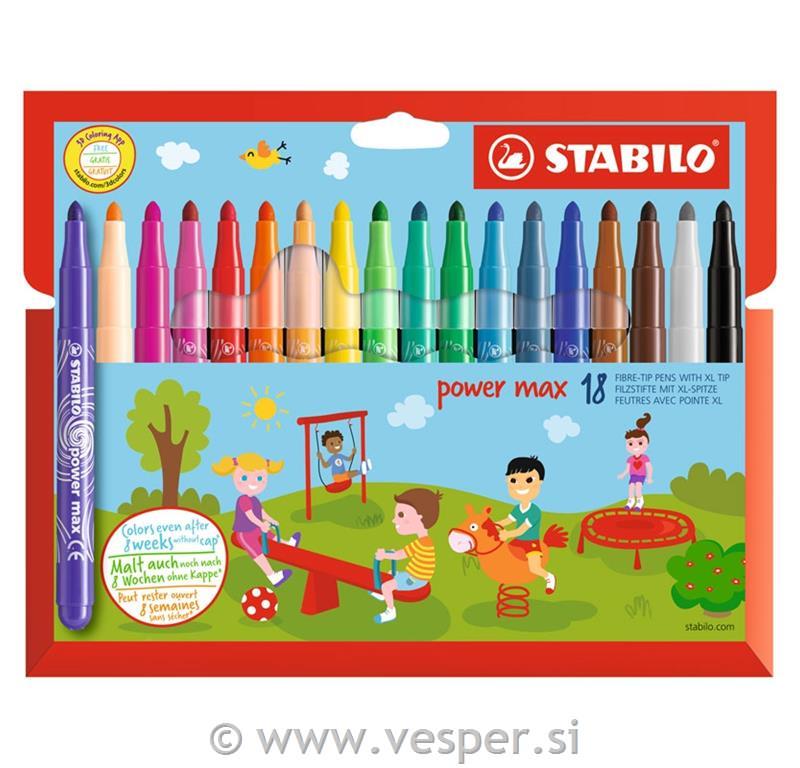 STABILO FLOMASTRI POWER MAX 980/18