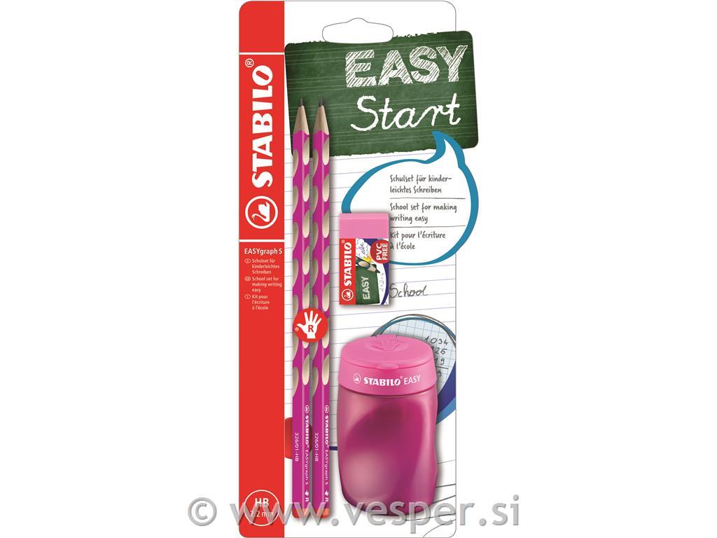 STABILO EASYgraph S SET za DesnčarjePINK