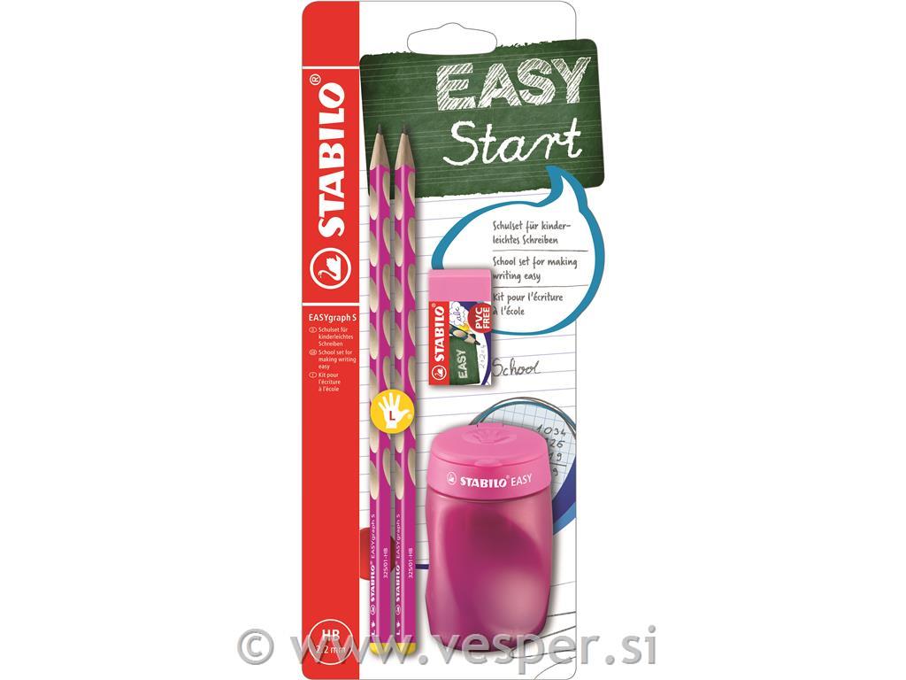 STABILO EASYgraph S SET za LevičarjePINK