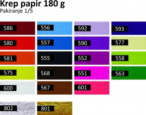 CARTIERA ROSSI 180g barvna lestvica