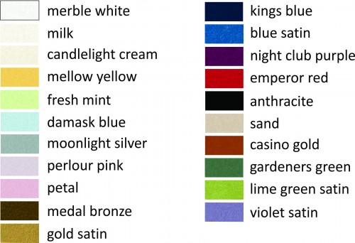 MAJESTIC barvna lestvica